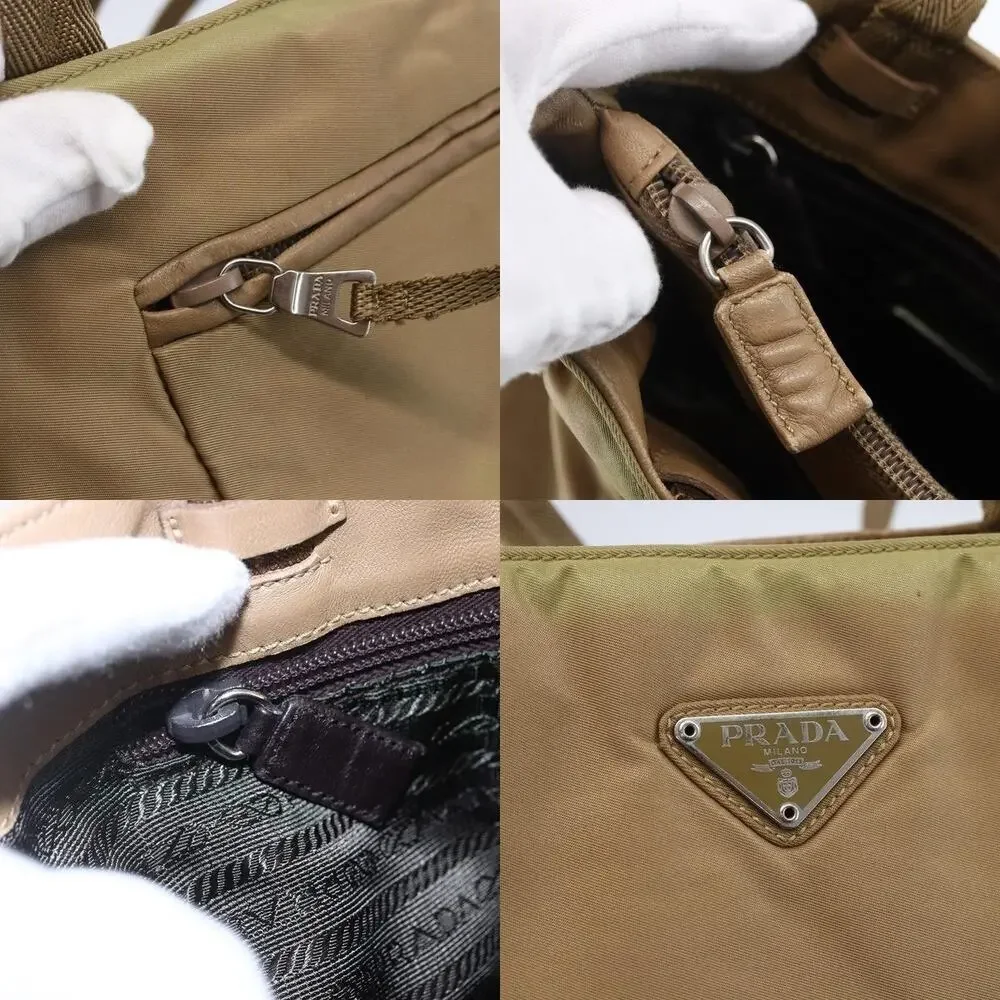 Prada Nylon Tote Bag Beige